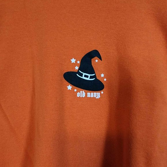 EUC Old Navy Black Witch Hat Long Sleeve T-Shirt Halloween - Picture 3 of 4